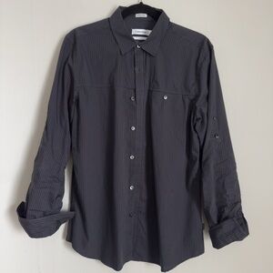 Calvin Klein Men's Charcoal Button Down Shirt